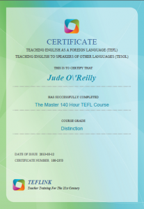 TEFL cert pic